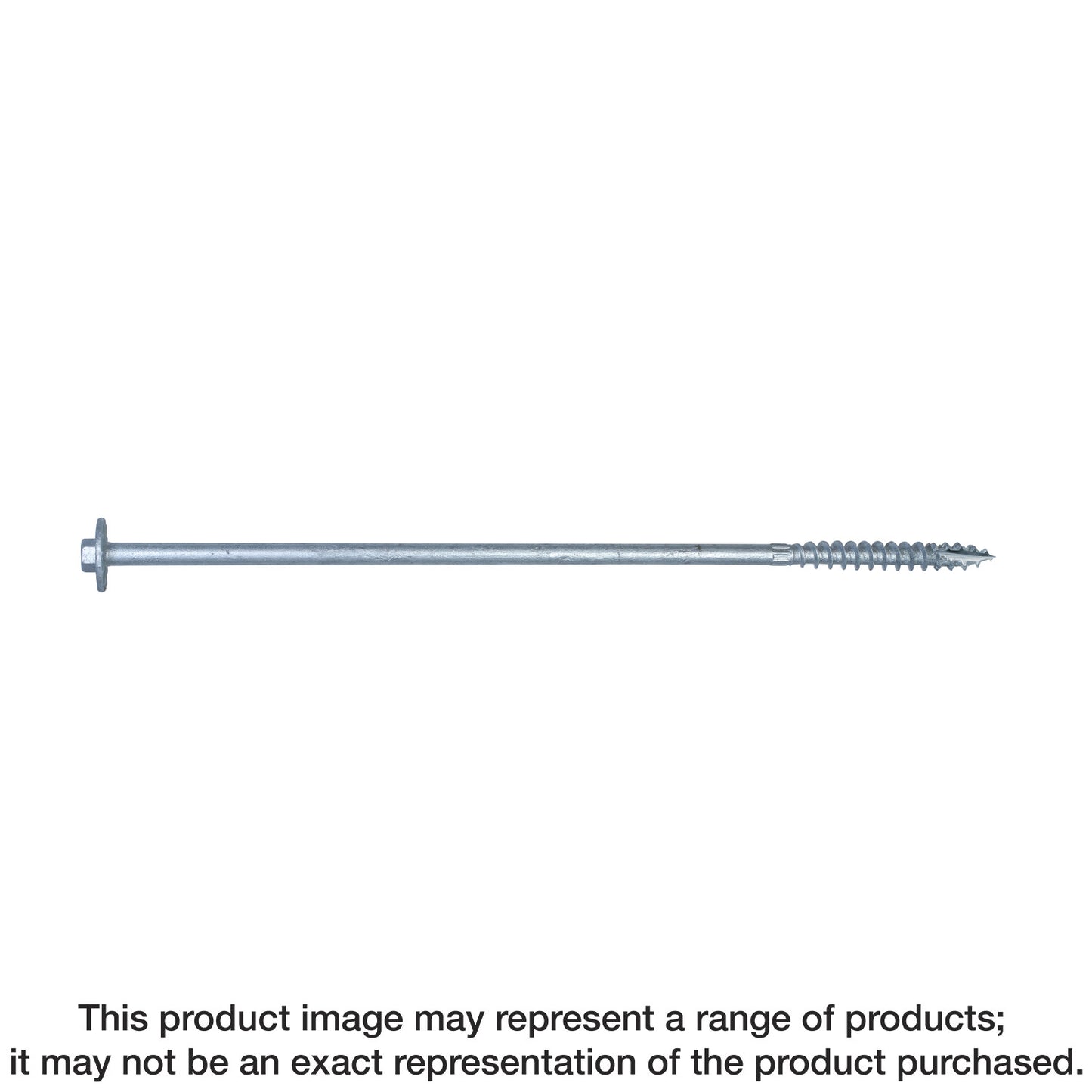 Simpson Strong-Tie SDWH271200SS-R25 Strong-Drive® SDWH™ TIMBER-HEX SS Screw — 0.275 in. x 12 in. 1/2 Hex, Type 316 (25-Qty) (Pack of 2)