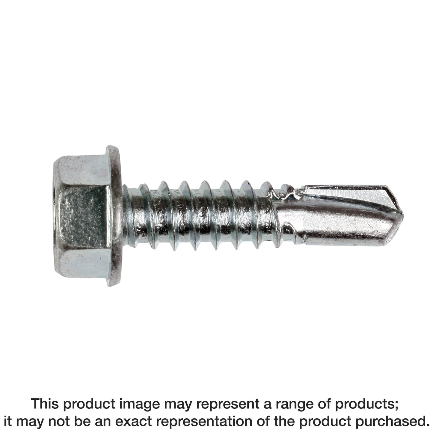Simpson Strong-Tie E1B1414R100 Self-Drilling E Metal Screw — #14 x 1 in. 3/8-Hex, Clear Zinc (100-Qty) (Pack of 10)
