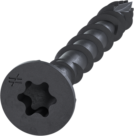 Simpson Strong-Tie DSVBK158R160 Deck-Drive™ DSV WOOD Screw — #8 x 1-5/8 in. T25, Flat Head, Quik Guard®, Black (160-Qty)