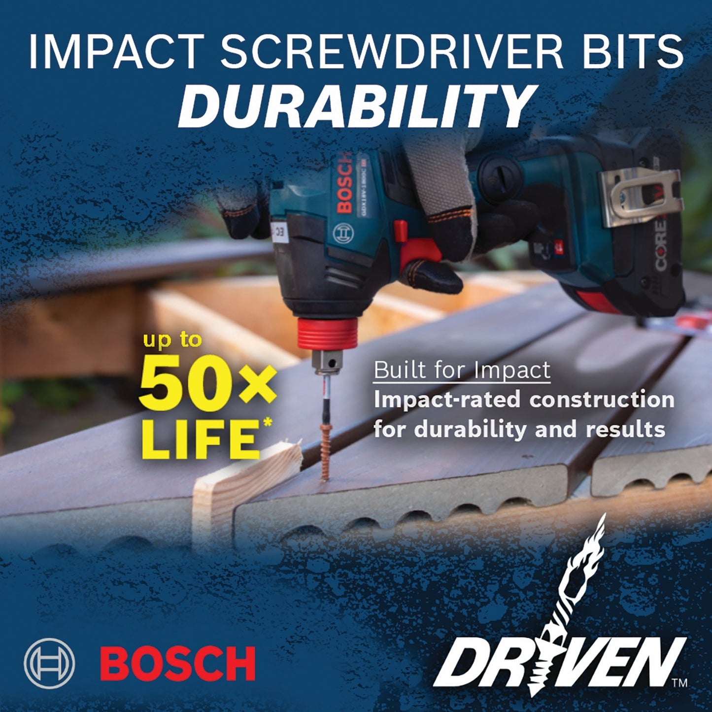 BOSCH ITDT15102 Juego de 2 puntas de inserción Torx® de impacto de 1 pulg. con accionamiento de 1 pulg. n.° 15