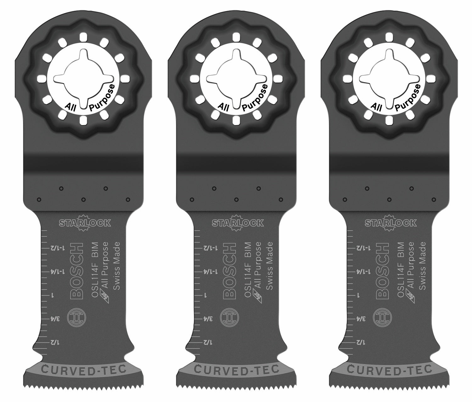 BOSCH OSL114F-3 1-1/4 In. Starlock® Oscillating Multi Tool Bi-Metal Xtra-clean Plunge Cut Blade 3 pk.