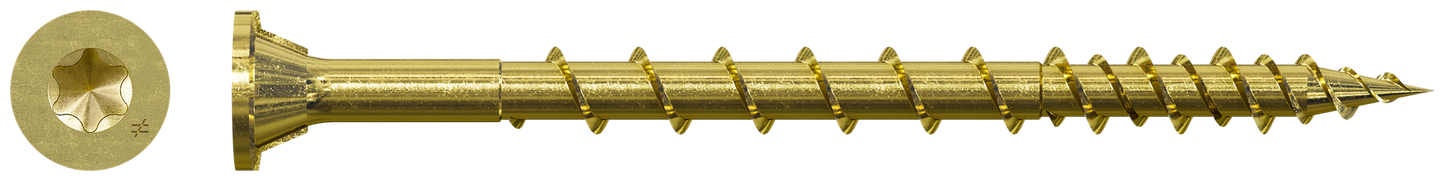 Simpson Strong-Tie HCKWSV212S Strong-Drive® WSV SUBFLOOR Screw (Collated) — #9 x 2-1/2 in. T25, Yellow Zinc (750-Qty)