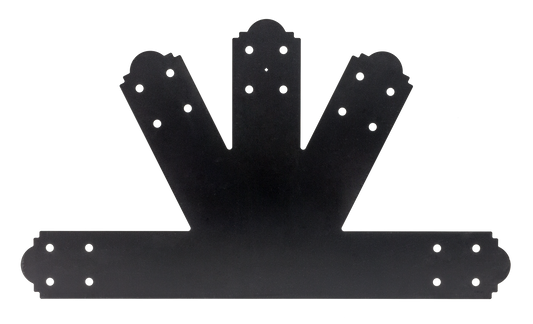 Simpson Strong-Tie APGP812 Outdoor Accents® Mission Collection® 8:12 Pitch ZMAX®, Black Powder-Coated Gable Plate