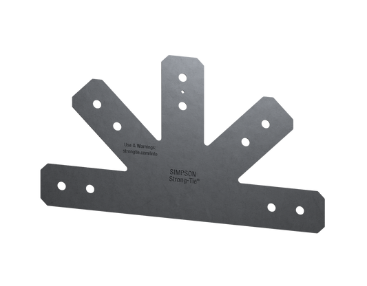 Simpson Strong-Tie APVGP1212-4 Outdoor Accents® Avant Collection™ 12:12 Pitch, Black Powder-Coated Gable Plate for 4x (Pack of 40)