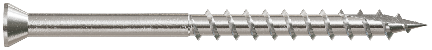 Simpson Strong-Tie T07225FB1 Trim-Head Screw, Square Drive — #7 x 2-1/4 in. #1 SQ, Type 316 (1 lb.) (Pack of 800)