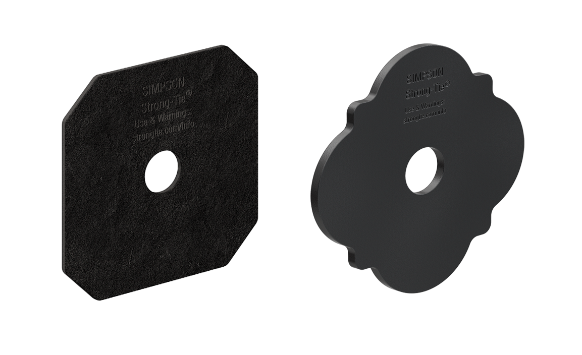 Simpson Strong-Tie APDMW56 Outdoor Accents® Mission Collection® ZMAX®, Black Powder-Coated Decorative Washer (Pack of 2880)