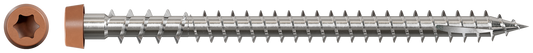 Simpson Strong-Tie DCU234S316TN03 Deck-Drive™ DCU COMPOSITE Screw (Collated) — #10 x 2-3/4 in. Type 316, Tan 03 (1000-Qty) (Pack of 100)