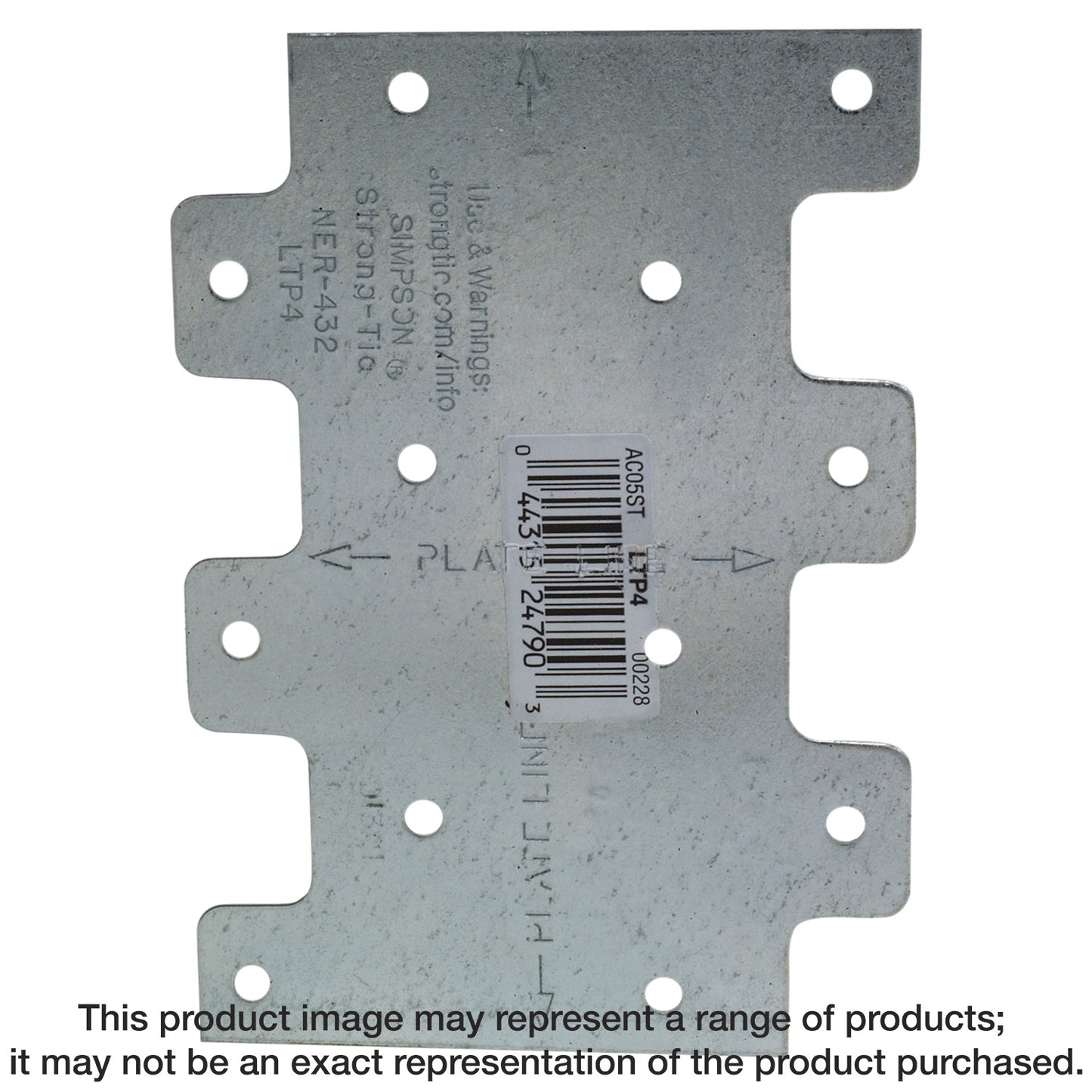 Simpson Strong-Tie LTP4 LTP 3 in. x 4-1/4 in. Galvanized Lateral Tie Plate (Pack of 19200)
