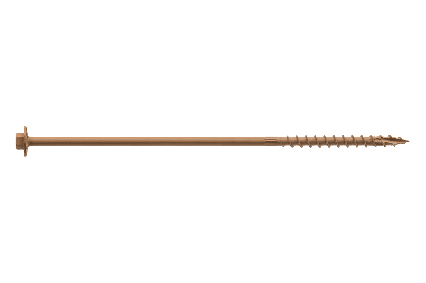 Simpson Strong-Tie SDWH19800DB-R12 Strong-Drive® SDWH™ TIMBER-HEX Screw — 0.195 in. x 8 in. 5/16 Hex, DB Coating, Tan (12-Qty) (Pack of 5)