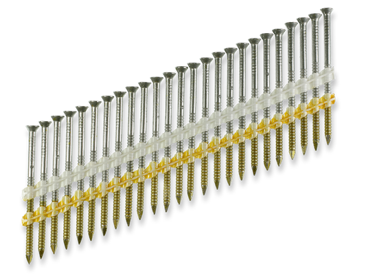 Simpson Strong-Tie S11A237KJS 20–22° Plastic Strip, Casing Head, Ring-Shank Nail — 2-3/8 in. x 11 ga. Sienna (1000-Qty)