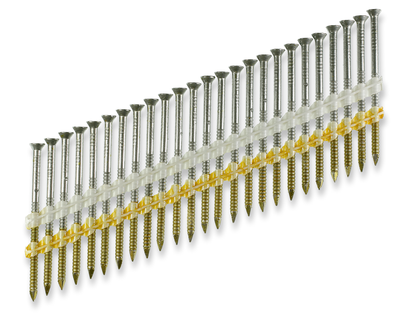 Simpson Strong-Tie S11A237KJR 20–22° Plastic Strip, Casing Head, Ring-Shank Nail — 2-3/8 in. x 11 ga. Redwood (1000-Qty) (Pack of 4)