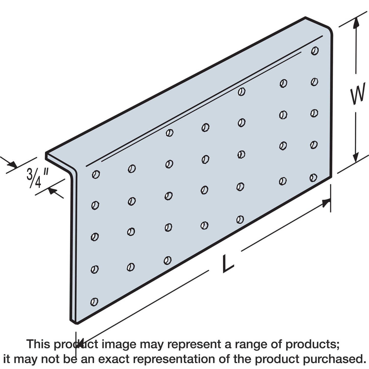 Simpson Strong-Tie TPA37 TPA 3-1/2 in. x 7 in. 20-Gauge Galvanized Tie Plate (Pack of 100)