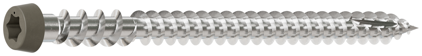 Simpson Strong-Tie DCU234P316GR Deck-Drive™ DCU COMPOSITE Screw — #10 x 2-3/4 in. T20, Type 316, Gray (350-Qty)