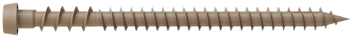Simpson Strong-Tie DCU234STN Deck-Drive™ DCU COMPOSITE Screw (Collated) — #10 x 2-3/4 in. Quik Guard® Tan (1000-Qty) (Pack of 100)