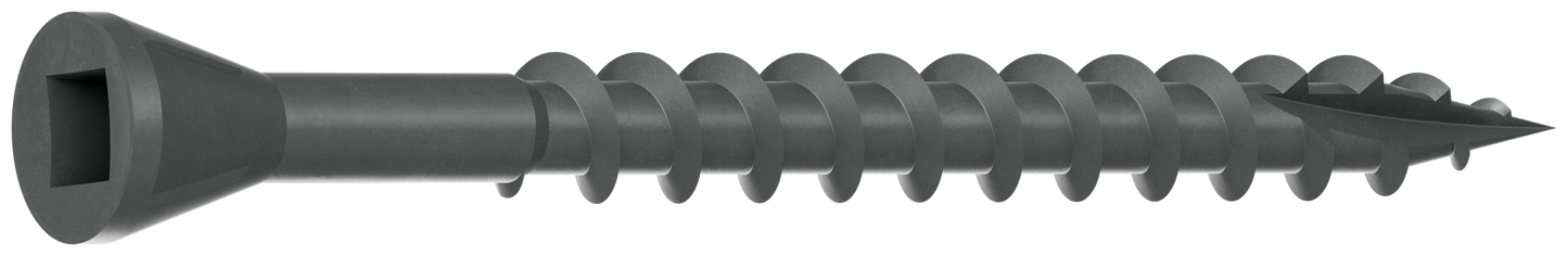 Simpson Strong-Tie DTHQ2S Trim-Head Screw, Type-17 Point — #8 x 2 in. #2U Square Drive, Quik Guard® (2000-Qty) (Pack of 100)