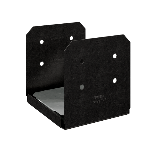 Simpson Strong-Tie APVB1010R Outdoor Accents® Avant Collection™ ZMAX®, Black Powder-Coated Post Base for 10x10 Rough