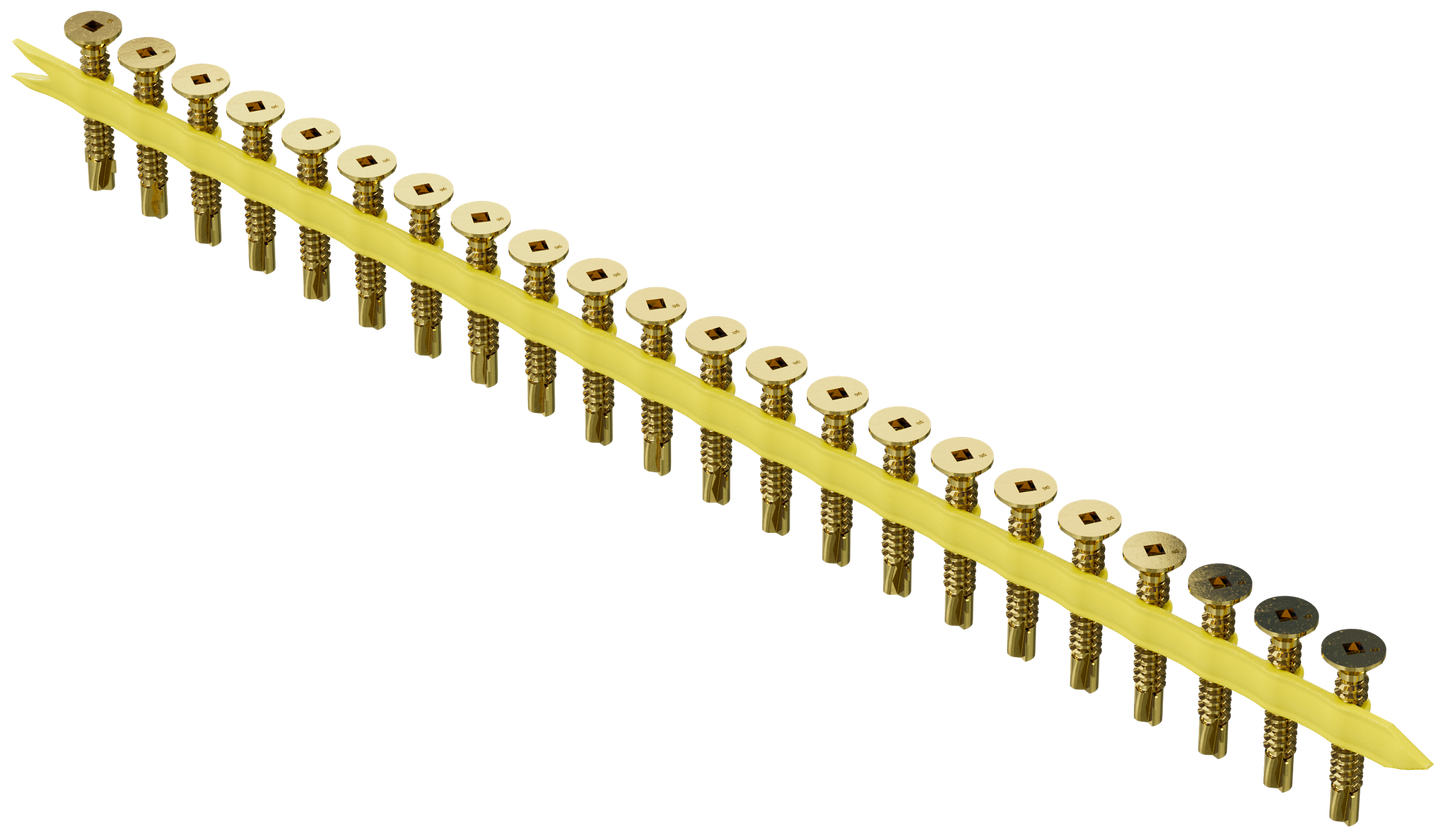 Simpson Strong-Tie TB1440S Strong-Drive® TB WOOD-TO-STEEL Screw (Collated) — #14 x 1-9/16 in. Yellow Zinc (1000-Qty) (Pack of 100)