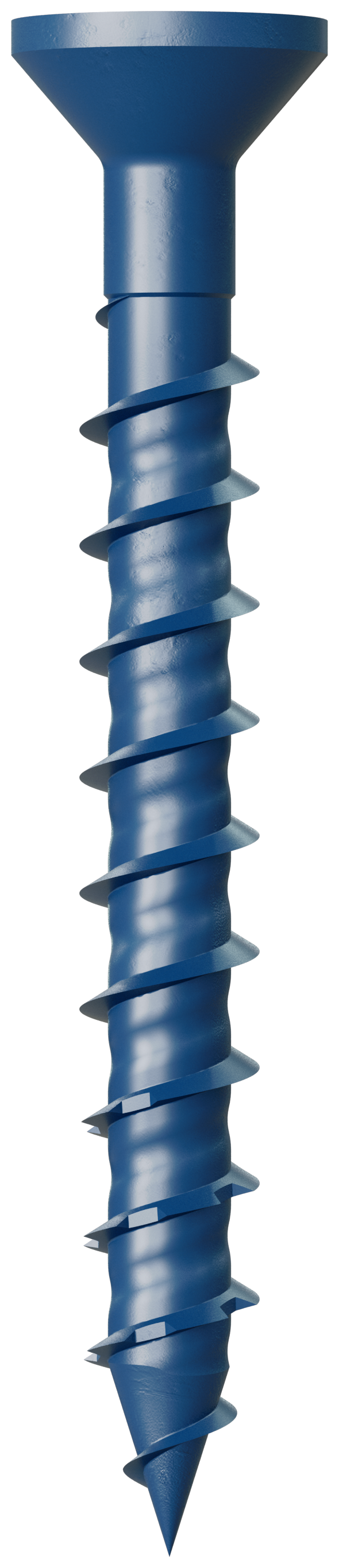 Simpson Strong-Tie TNT18134TFC8 Titen Turbo™ — 3/16 in. x 1-3/4 in. 6-Lobe Flat-Head Concrete and Masonry Screw, Blue (8-Qty)
