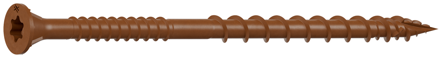 Simpson Strong-Tie DSVR312R1LB Deck-Drive™ DSV WOOD Screw — #10 x 3-1/2 in. T-25, Flat Head, Quik Guard®, Red (1 lb.) (Pack of 800)