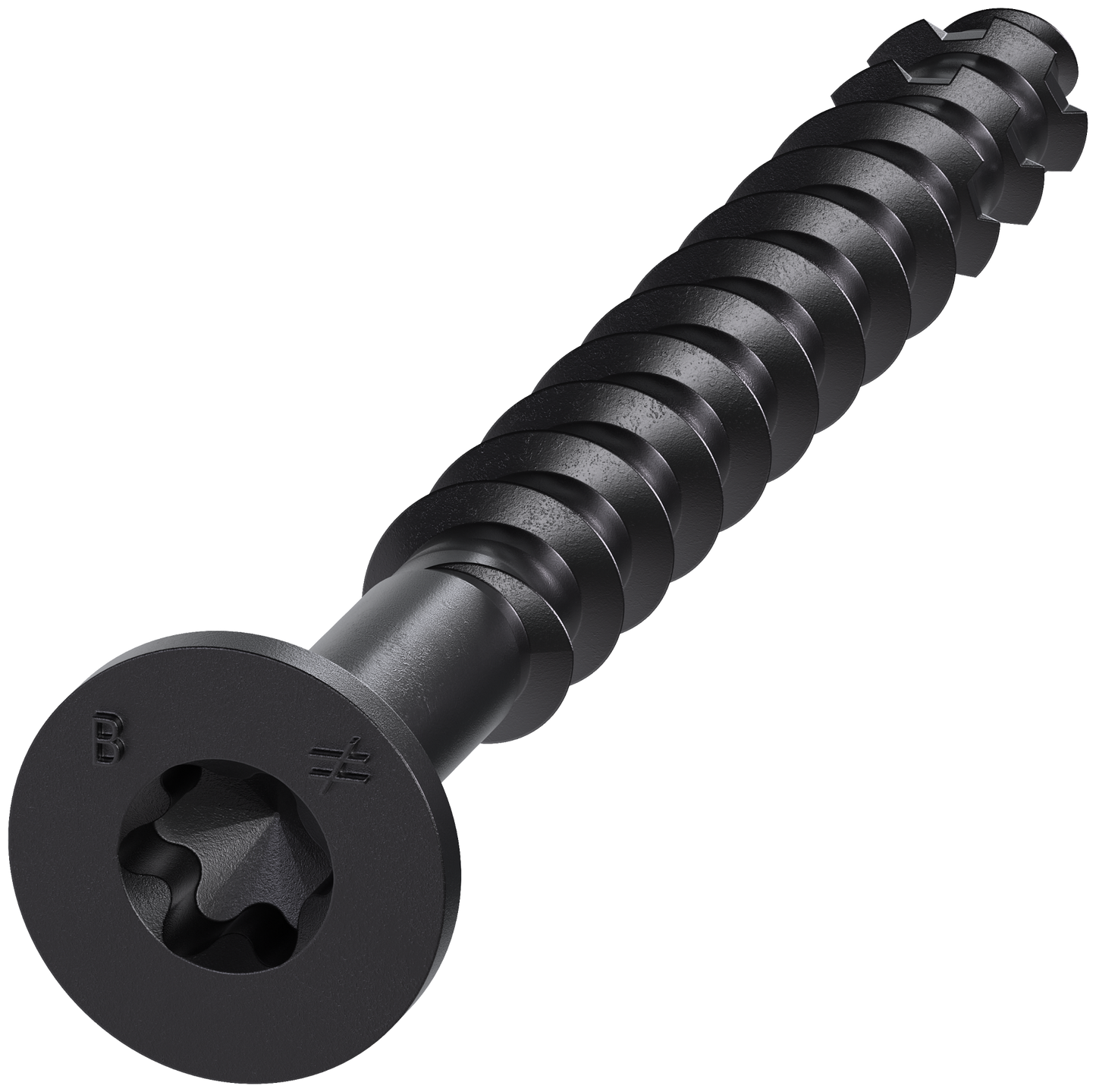 Simpson Strong-Tie TNTBL18214TF Titen Turbo™ — 3/16 in. x 2-1/4 in. 6-Lobe Flat-Head Concrete and Masonry Screw, Black (100-Qty)