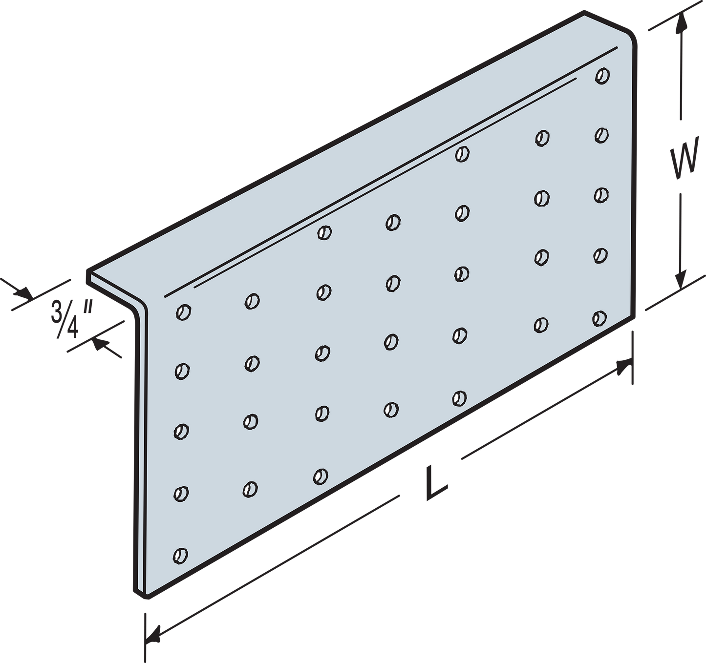 Simpson Strong-Tie TPA39 TPA 3-1/2 in. x 9 in. 20-Gauge Galvanized Tie Plate (Pack of 100)