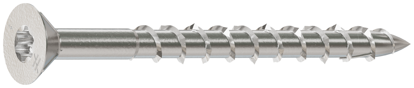Simpson Strong-Tie T08200DWP Deck-Drive™ DWP WOOD SS Screw — #8 x 2 in. T-20, Flat Head, Type 316 (85-Qty) (Pack of 5)