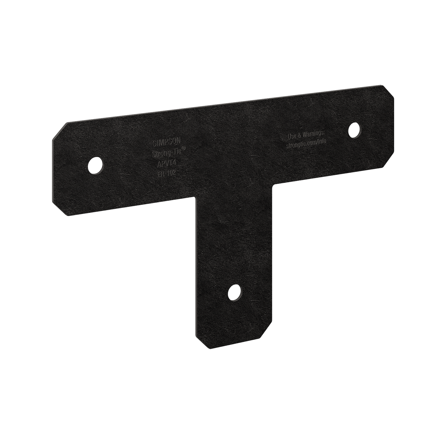 Simpson Strong-Tie APVT4 Outdoor Accents® Avant Collection™ ZMAX®, Black Powder-Coated T Strap for 4x4 (Pack of 288)