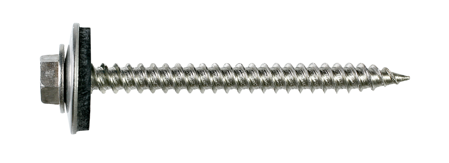 Simpson Strong-Tie T09200HWAC Metal-Panel Screw with EPDM Washer — #9 x 2 in. Hex Head, Type 316 (100-Qty) (Pack of 600)