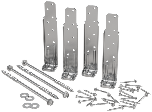 Simpson Strong-Tie DTT1SS-KT DTT1SS™ Stainless-Steel Deck Tension Tie Kit for 2x with Screws (4-Qty) (Pack of 400)