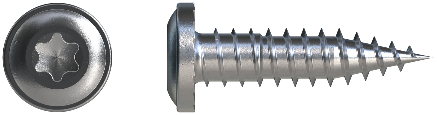 Simpson Strong-Tie FPH34B1018-5K FPH Flat Pan-Head Screw — #10 x 3/4 in. T20, Clear Zinc (5000-Qty) (Pack of 48)