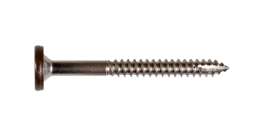Simpson Strong-Tie T08175FS75TN Fascia Board Screw — #8 x 1-3/4 in. T-20 6-Lobe Pancake Head Type 316, Tan (75-Qty)