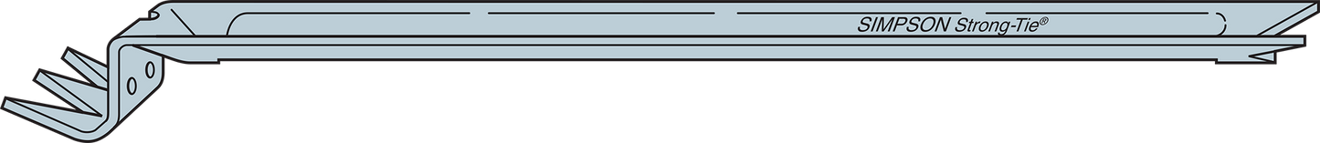 Simpson Strong-Tie NCA2X10-16 NCA 20-Gauge Galvanized Nailless Bridging for 2x10 and 2x16 (Pack of 100)