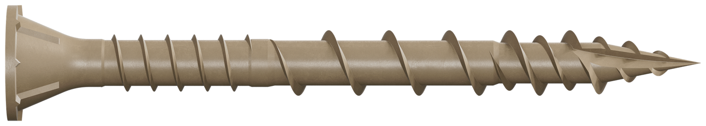 Simpson Strong-Tie DSVT2MBC Deck-Drive™ DSV WOOD Screw — #10 x 2 in. T-25, Flat Head, Quik Guard®, Tan (1750-Qty) (Pack of 64)