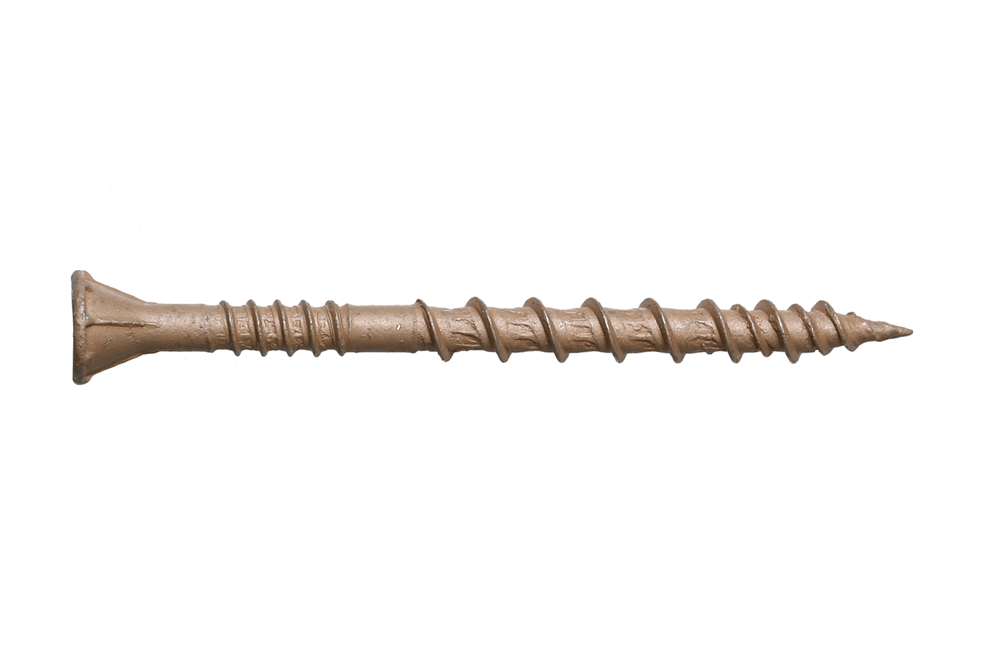 Simpson Strong-Tie DSVT114R1LB Deck-Drive™ DSV WOOD Screw — #8 x 1-1/4 in. T-25, Flat Head, Quik Guard®, Tan (1 lb.)