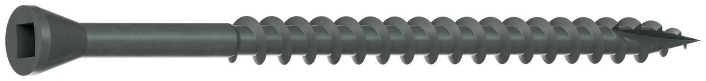 Simpson Strong-Tie DTHQ3S Trim-Head Screw, Type-17 Point — #8 x 3 in. #2U Square Drive, Quik Guard® (1000-Qty) (Pack of 100)