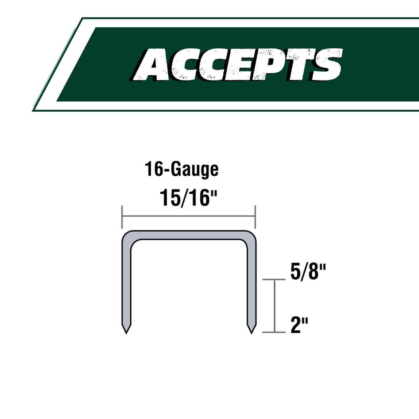 Grapadora de corona Metabo HPT N5021AM de calibre 16 y 15/16 pulgadas de ancho | N5021A