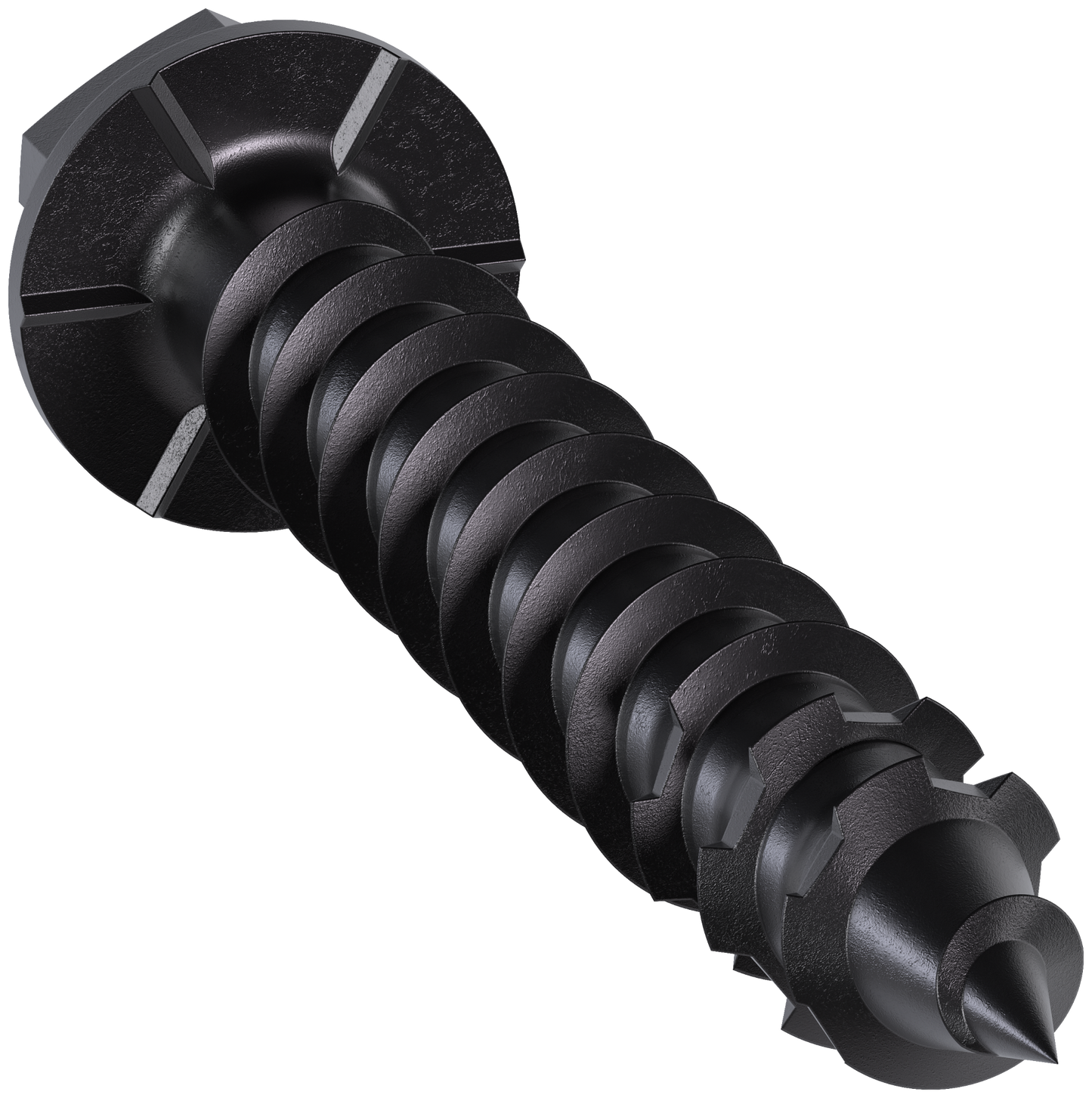 Simpson Strong-Tie TNTBL25134H Titen Turbo™ — 1/4 in. x 1-3/4 in. Hex-Head Concrete and Masonry Screw, Black (100-Qty)