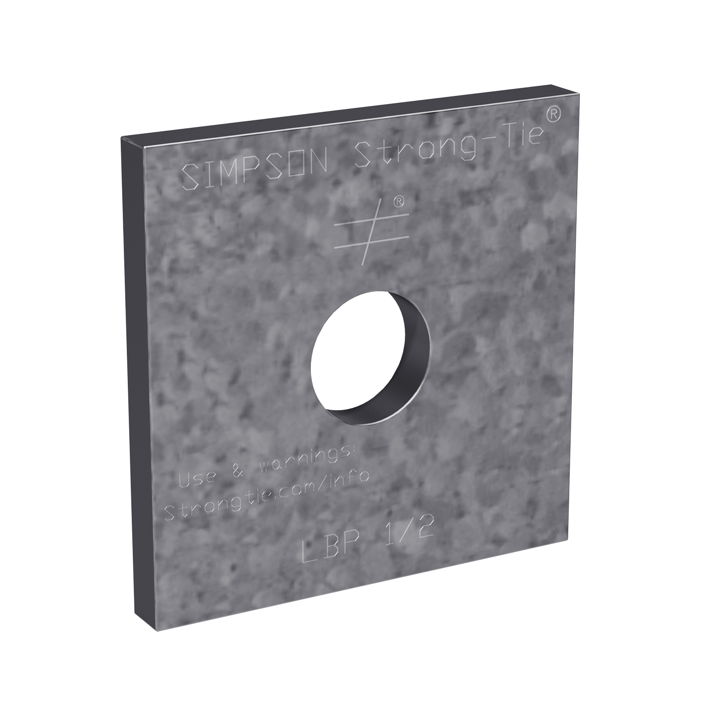 Simpson Strong-Tie LBP 5/8 LBP 2 in. x 2 in. Galvanized Bearing Plate for 5/8-in. Dia. Anchor Bolt (Pack of 3000)