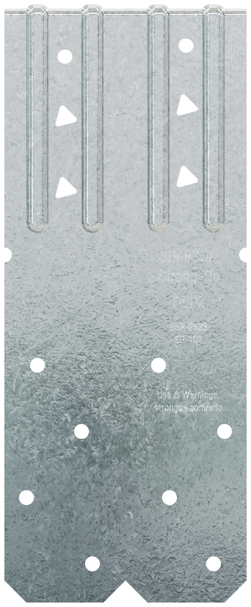Simpson Strong-Tie DSPZ DSP 18-Gauge ZMAX® Galvanized Double-Stud Plate Tie