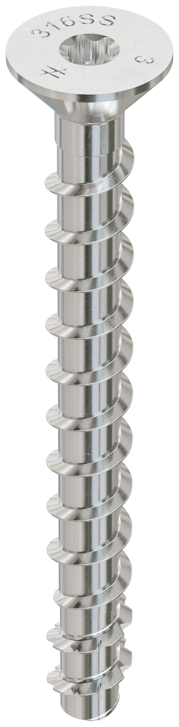 Simpson Strong-Tie THDC25300CS6SS Titen HD® 1/4 in. x 3 in. Type 316 SS Countersunk Head Heavy-Duty Screw Anchor (25-Qty)