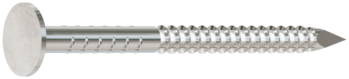 Simpson Strong-Tie S1010ARNB Roofing Nail, Annular Ring Shank — 3 in. x .131 in. Type 304 Stainless Steel (25 lb.) (Pack of 64)