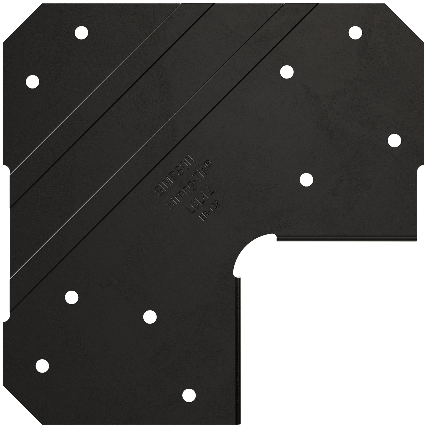 Simpson Strong-Tie LCE4PC Outdoor Accents® LCEPC ZMAX®, Black Powder-Coated End Post Cap for 4x (Pack of 20)