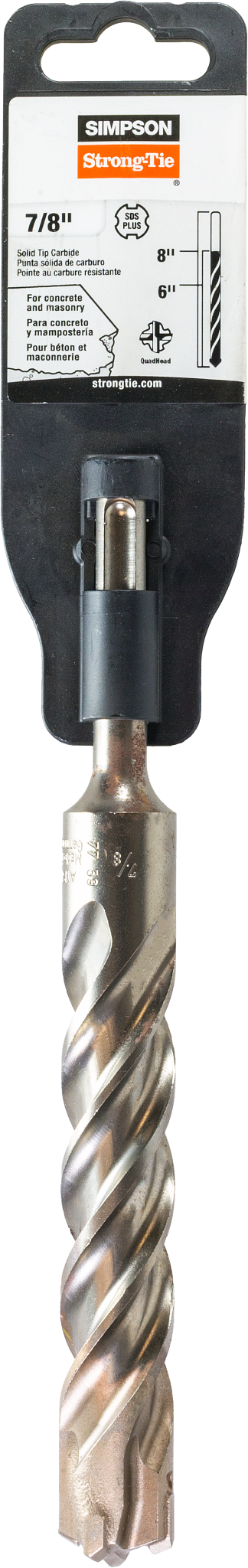 Simpson Strong-Tie MDPL08708Q 7/8 in. x 8 in. SDS-plus® Quad-Head Shank Drill Bit (Pack of 10)
