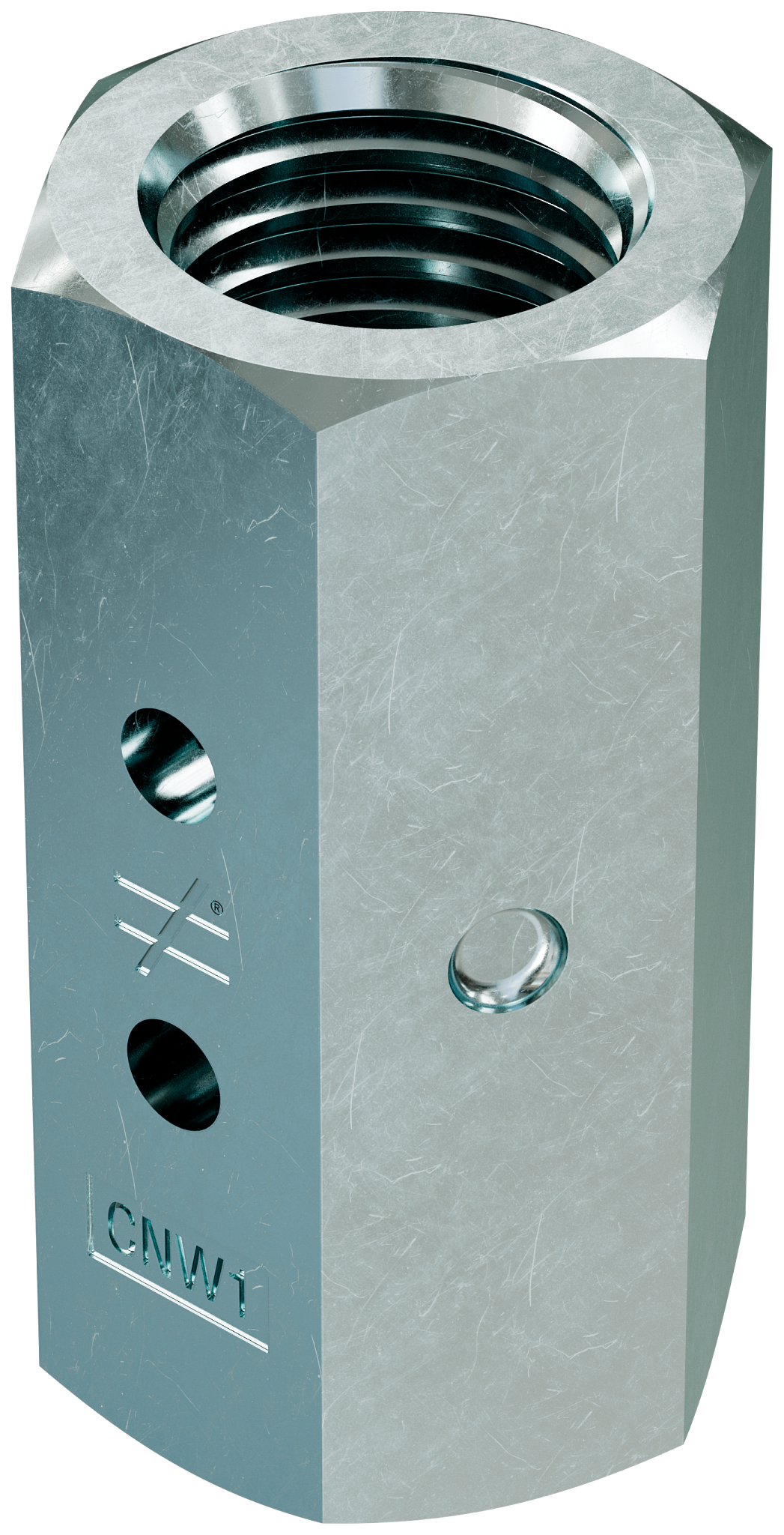 Simpson Strong-Tie CNW1 CNW 1 in. Coupler Nut with Witness® Hole