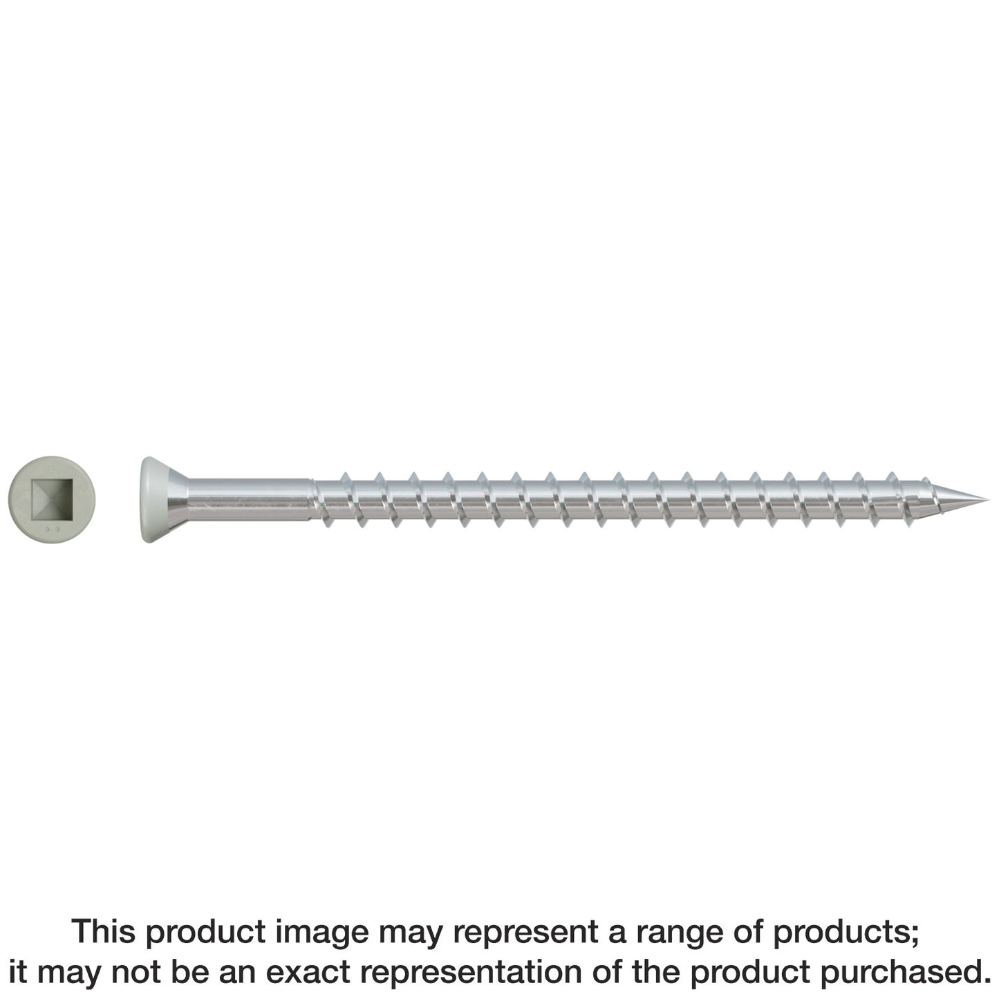 Simpson Strong-Tie DTH212S305GR Trim-Head Screw — Sharp Point (Collated) — #7 x 2-1/2 in. #2 Square Type 305 Gray (1000-Qty) (Pack of 100)