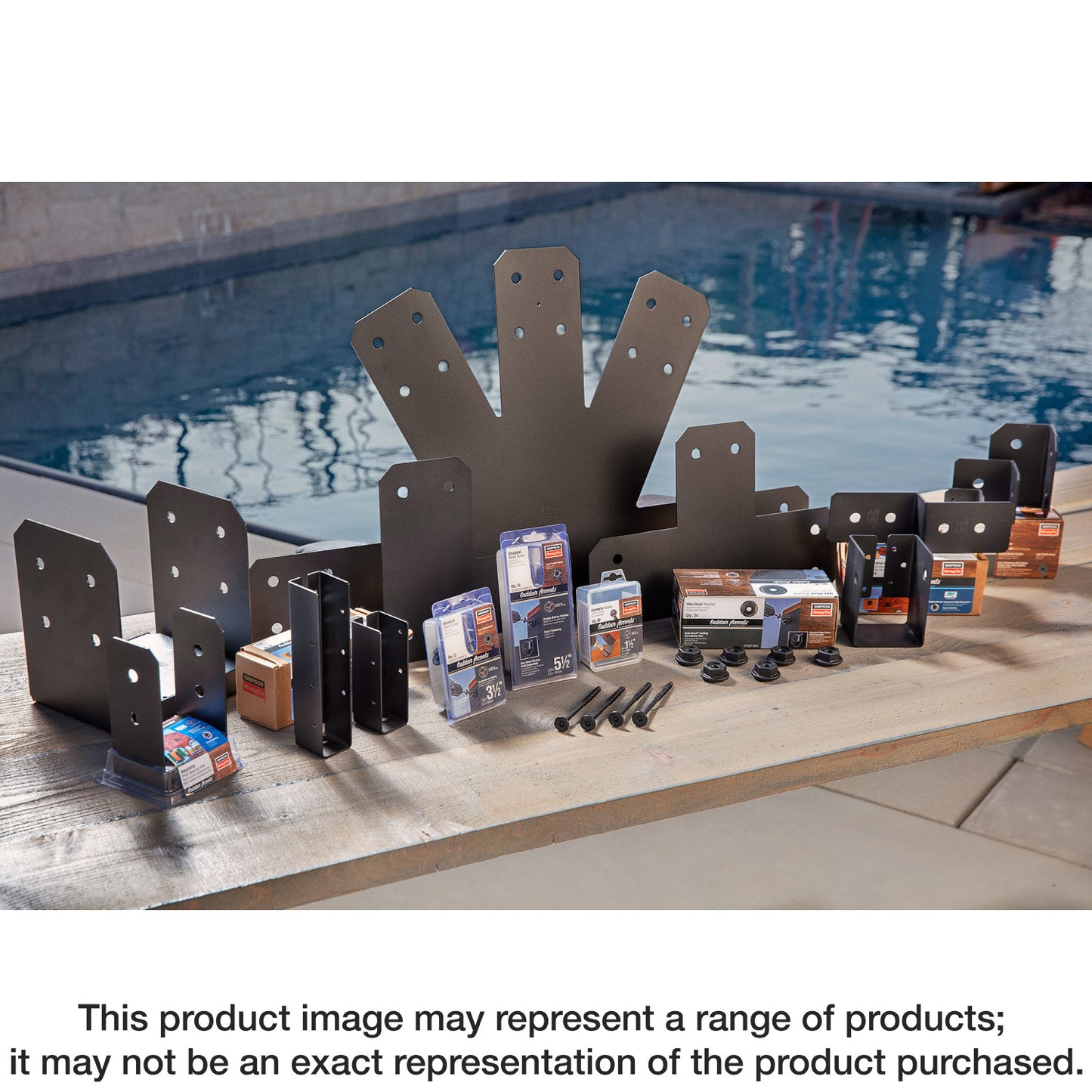 Simpson Strong-Tie APHH46 Outdoor Accents® APHH ZMAX®, Black Heavy Joist Hanger for 4x6 (Pack of 2)