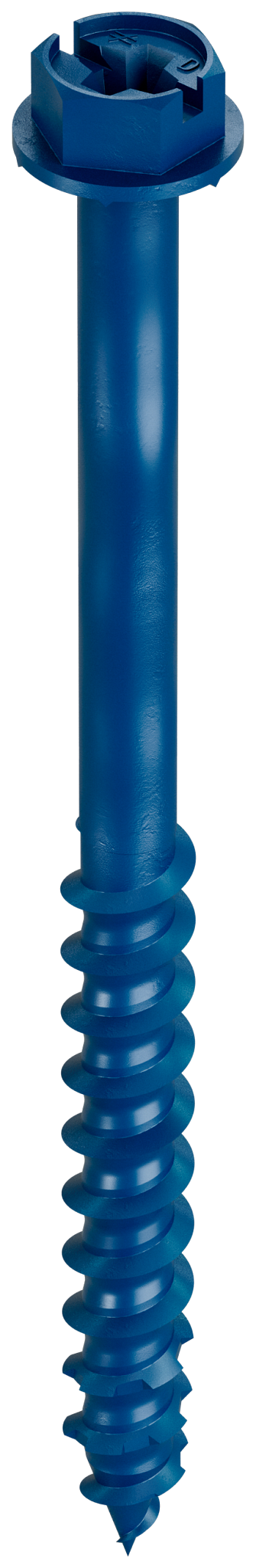 Simpson Strong-Tie TNT25314HC75 Titen Turbo™ — 1/4 in. x 3-1/4 in. Hex-Head Concrete and Masonry Screw, Blue (75-Qty) (Pack of 4)