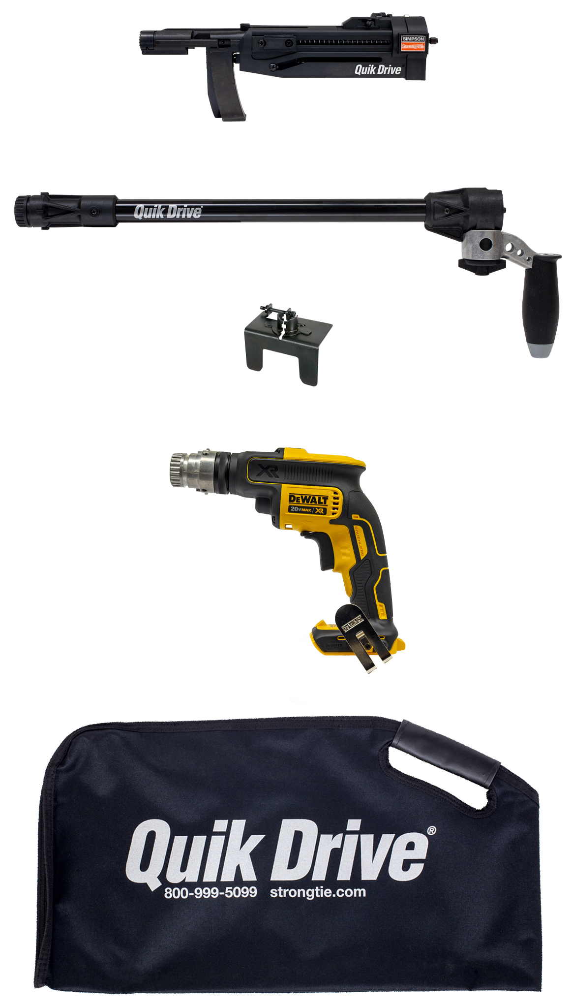 Simpson Strong-Tie PRO300SG2DCXB2K Quik Drive® Cordless PRO300SG2 Decking System w/ DeWalt® 2000 RPM Motor (Tool Only) (Pack of 60)