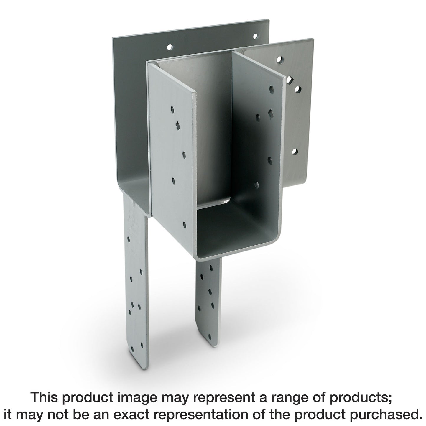 Simpson Strong-Tie ECCLRQ444HDG ECCLRQ HDG L-Shape End Column Cap for 4x Beams, 4x Post w/ SDS Screws, Skewed Right