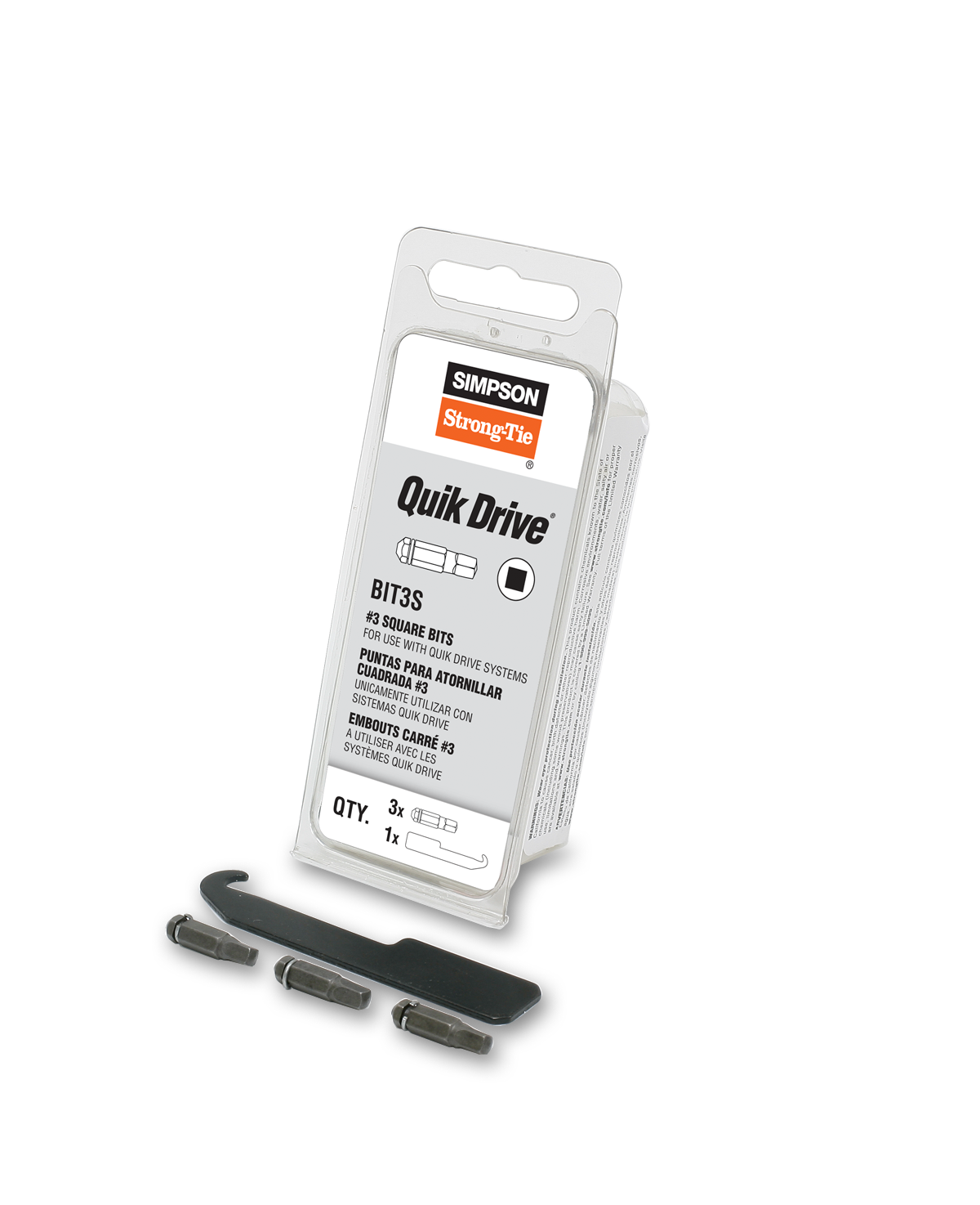 Simpson Strong-Tie BIT3S-RC3 Quik Drive® #3 Square-Drive Bit (3-Qty) (Pack of 10)